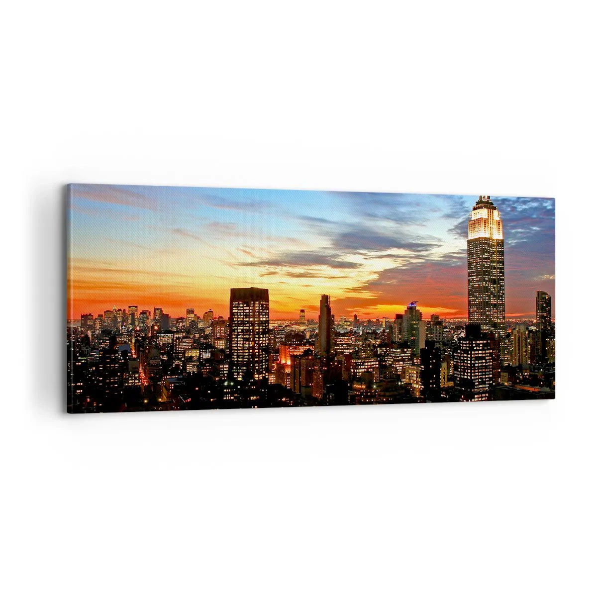 Canvastavla - Bild på duk - Amerikansk ljus natt - 100x40 cm