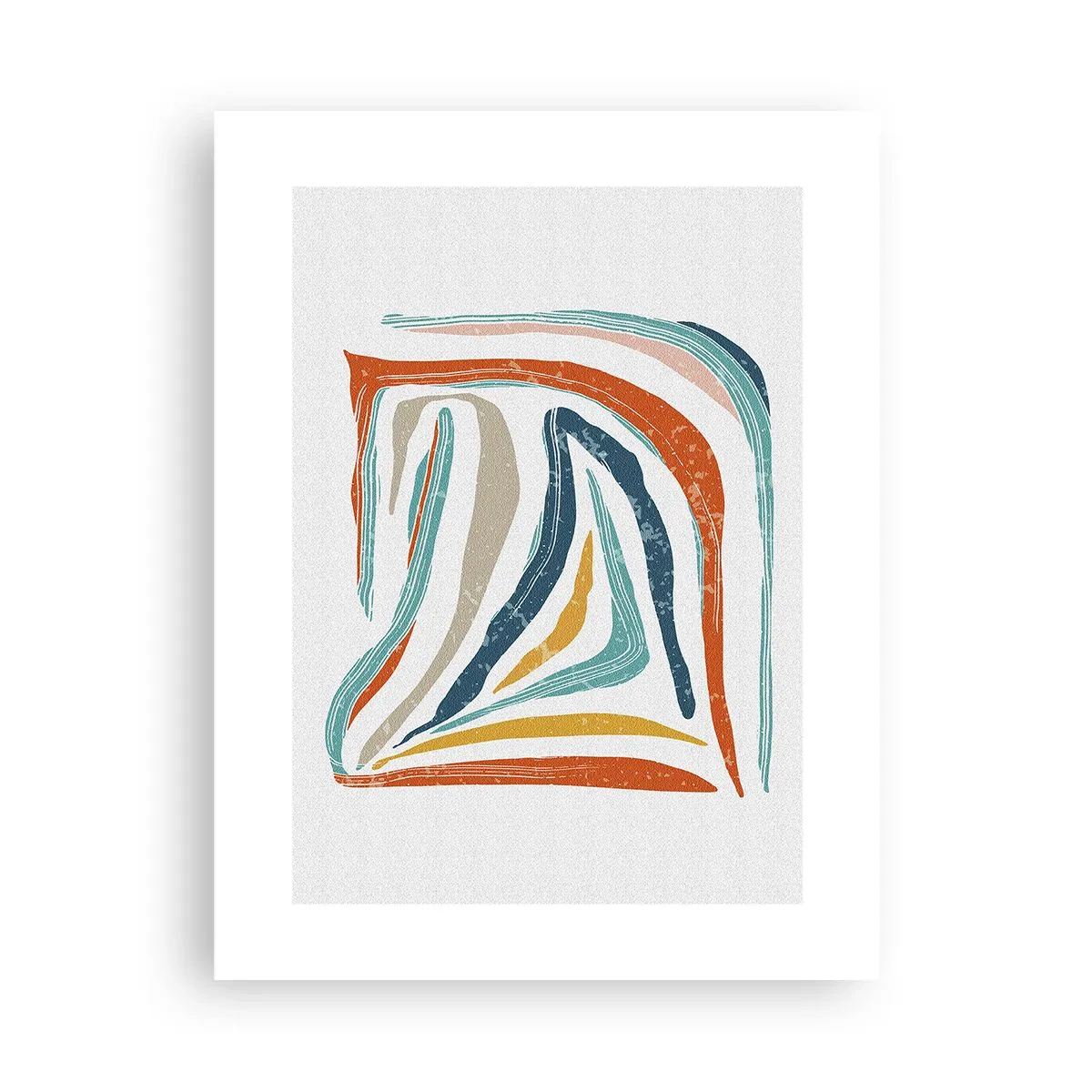 Affisch - Vänligt leende abstraktion - 30x40 cm