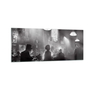 Glastavla - Bild på glas - I en jazzig stämning - 100x40 cm
