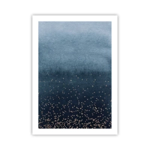 Affisch - Komposition – blåa faser - 50x70 cm