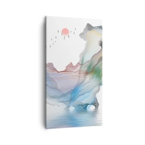 Canvastavla - Bild på duk - Mot kristallfjäll - 45x80 cm