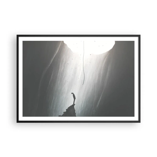 Affisch i svart ram - Det finns alltid en väg ut - 100x70 cm