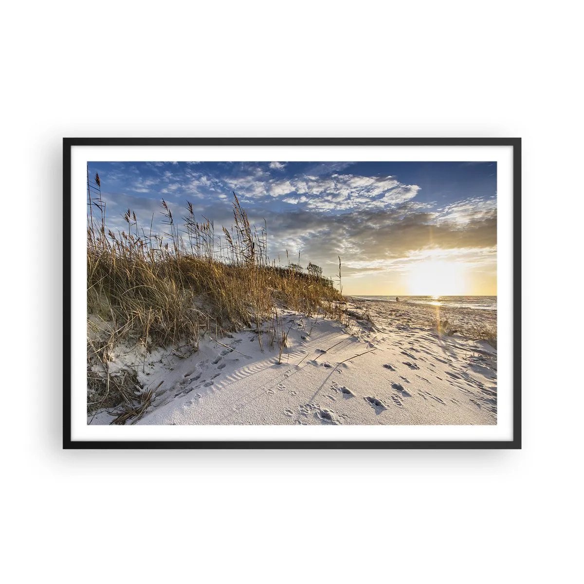 Affisch i svart ram - Inbjudan till promenad - 91x61 cm