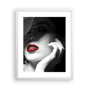 Affisch i vit ram - En studie i scharlakansröd - 40x50 cm