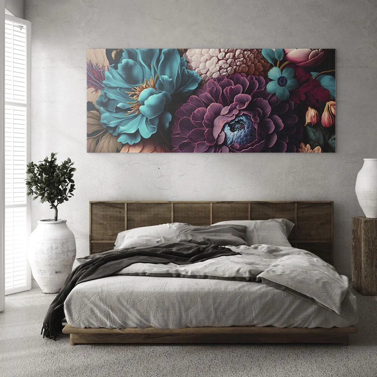 Glastavla - Bild på glas - Natur i överflöd - 140x50 cm