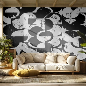 Fototapet Premium Sand - Vit är vit och svart är svart - Abstraktion, Bit, Grafik - 100x70 cm