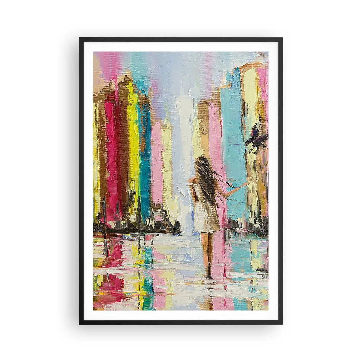 Affisch i svart ram - Kom med mig - 70x100 cm