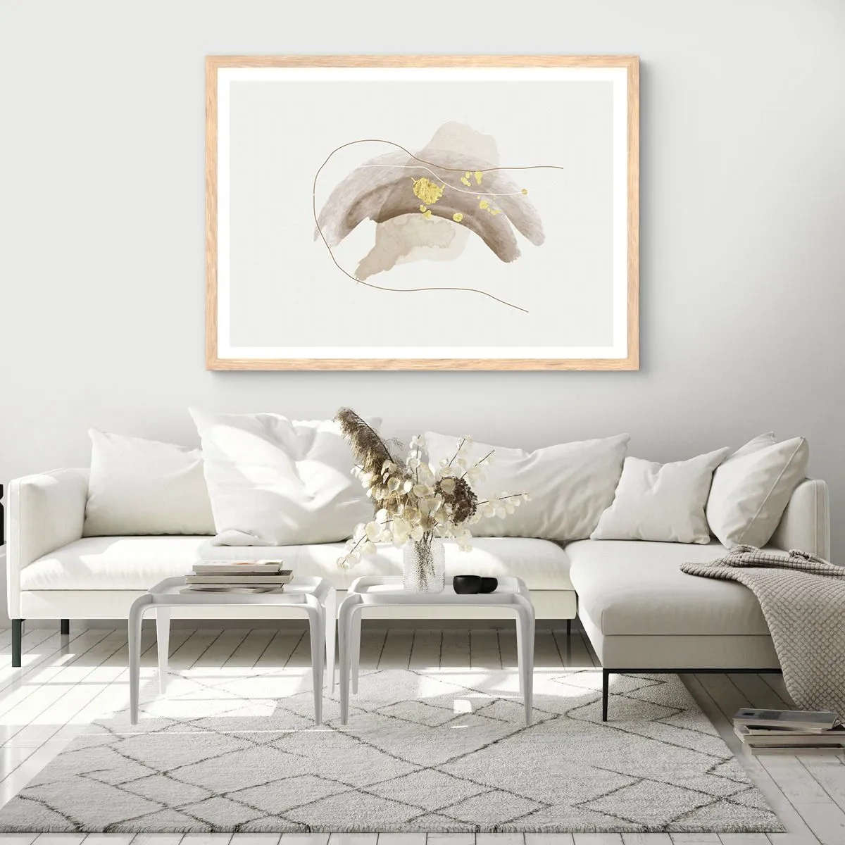 Affisch i ram av ljusek - Träffat i rummet - 70x50 cm