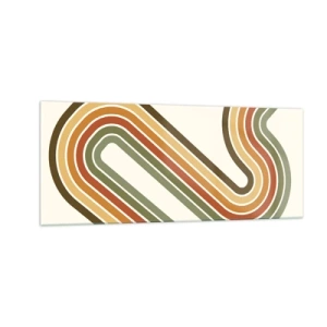 Glastavla - Bild på glas - Zig-zack mot målet - 100x40 cm