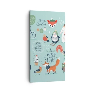 Canvastavla - Bild på duk - Må det alltid vara jul! - 55x100 cm