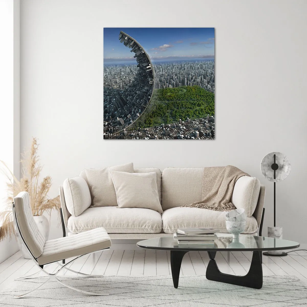 Glastavla - Bild på glas - Naturen är evig - 60x60 cm