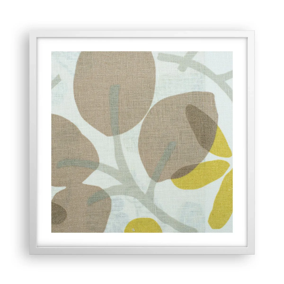 Affisch i vit ram - Komposition i solskenet - 50x50 cm