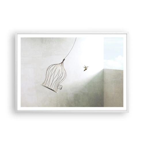 Affisch i vit ram - I sitt esse - 100x70 cm