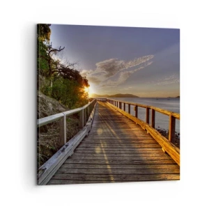 Canvastavla - Bild på duk - Gå, fortsätt gå mot solen - 60x60 cm