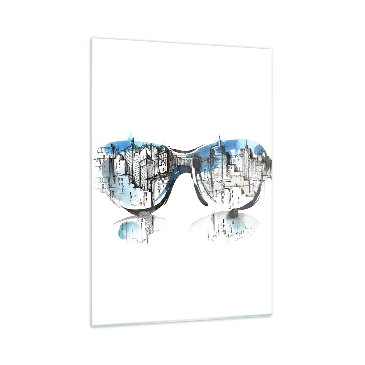 Glastavla - Bild på glas - Storstadsstil - 50x70 cm