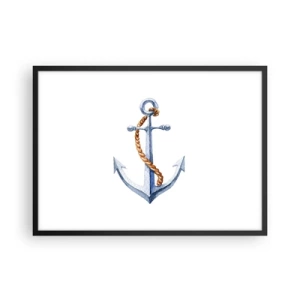 Affisch i svart ram - Heja äventyret! - 70x50 cm