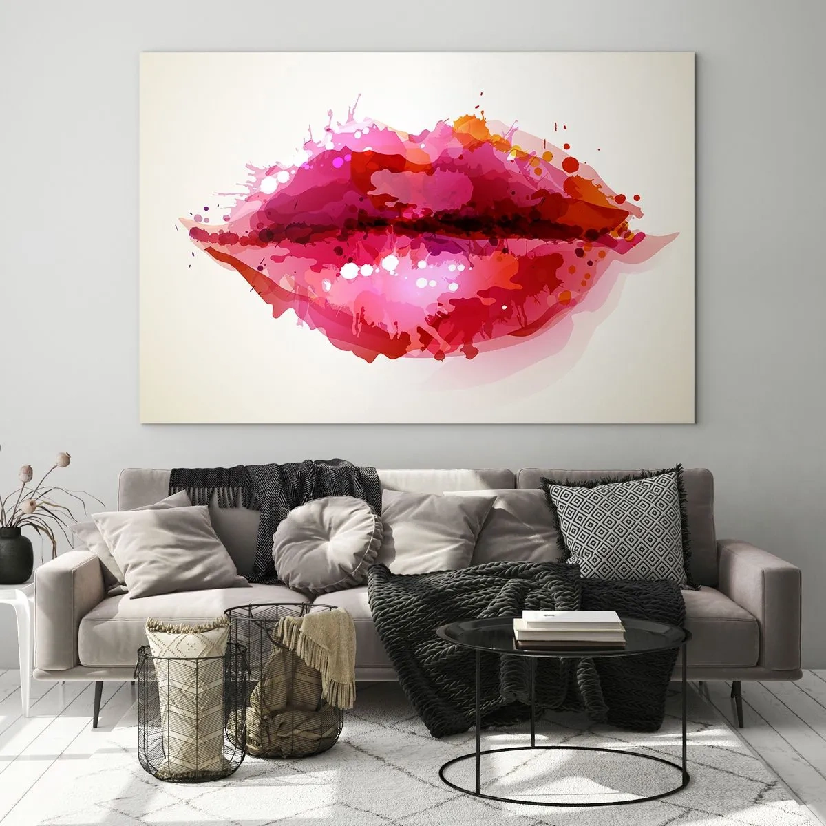 Glastavla - Bild på glas - Rödare nyans än rött - 100x70 cm