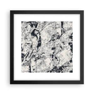 Affisch i svart ram - Motsatsernas interpenetration - 30x30 cm
