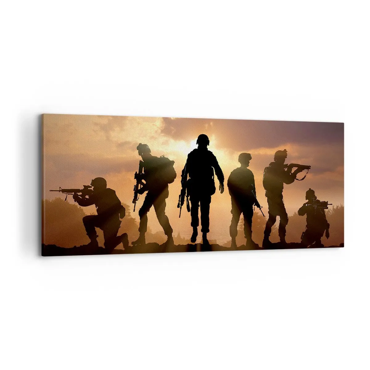 Canvastavla - Bild på duk - Brothers in arms - 120x50 cm