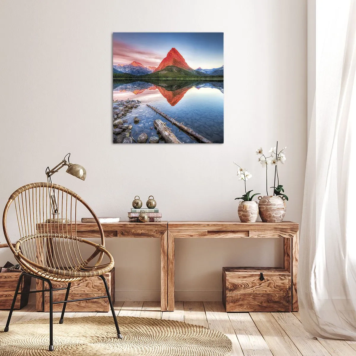 Canvastavla - Bild på duk - Glöd och kyla - 30x30 cm