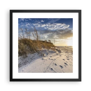 Affisch i svart ram - Inbjudan till promenad - 40x40 cm