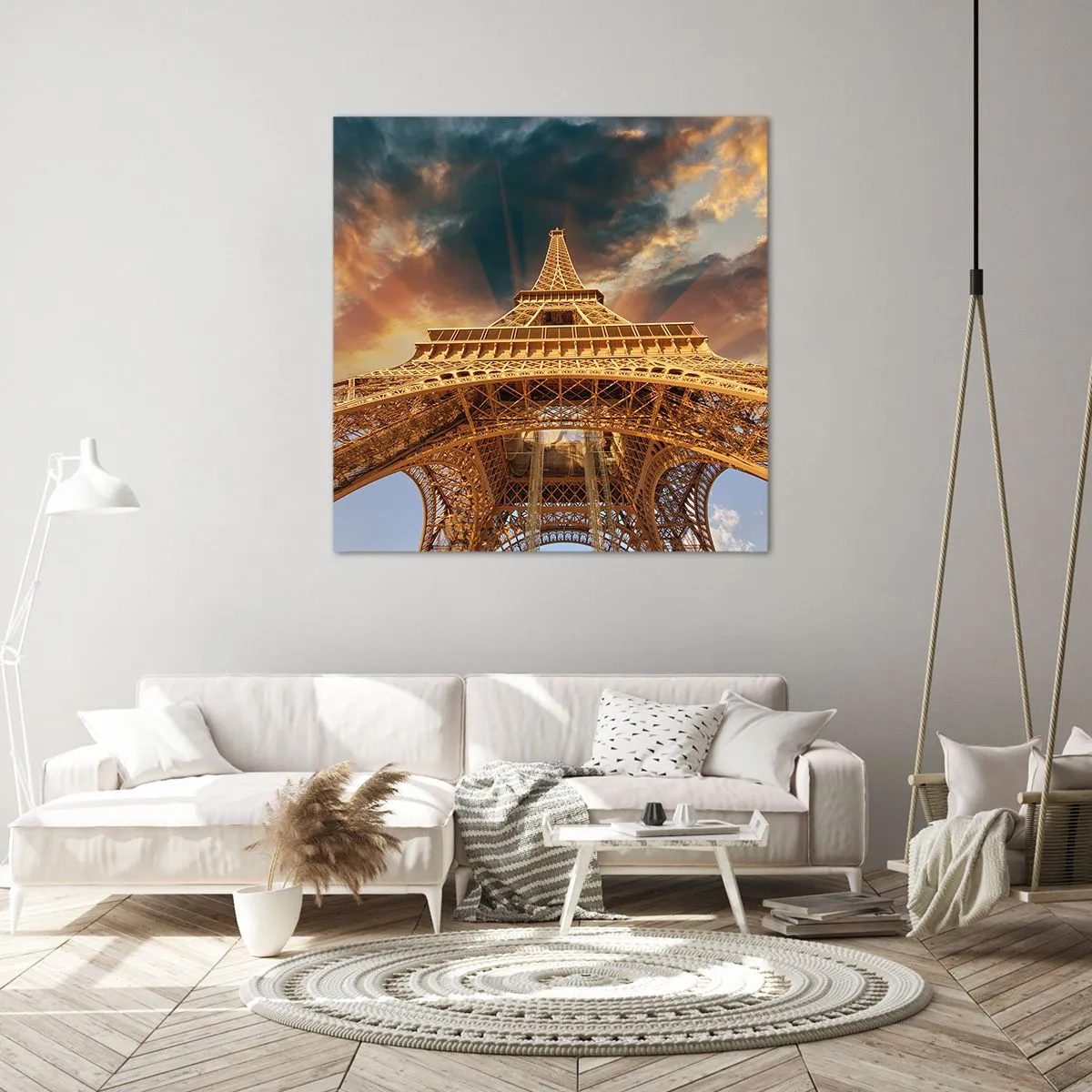 Canvastavla - Bild på duk - Hur mänskligheten nådde himlen - 50x50 cm