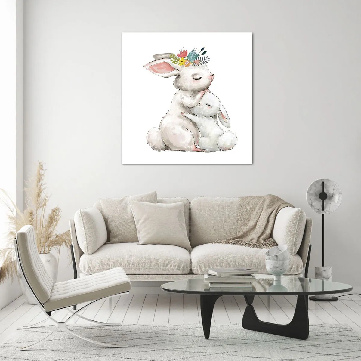 Glastavla - Bild på glas - Alltid bäst hos mamma - 70x70 cm