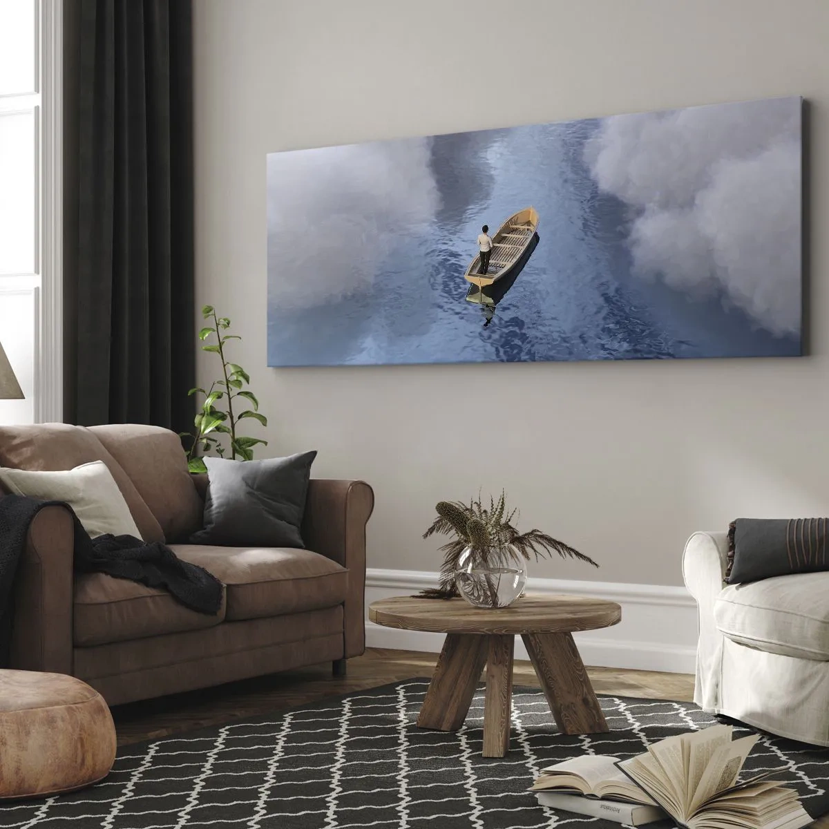 Canvastavla - Bild på duk - Livet - resan - det okända - 100x40 cm