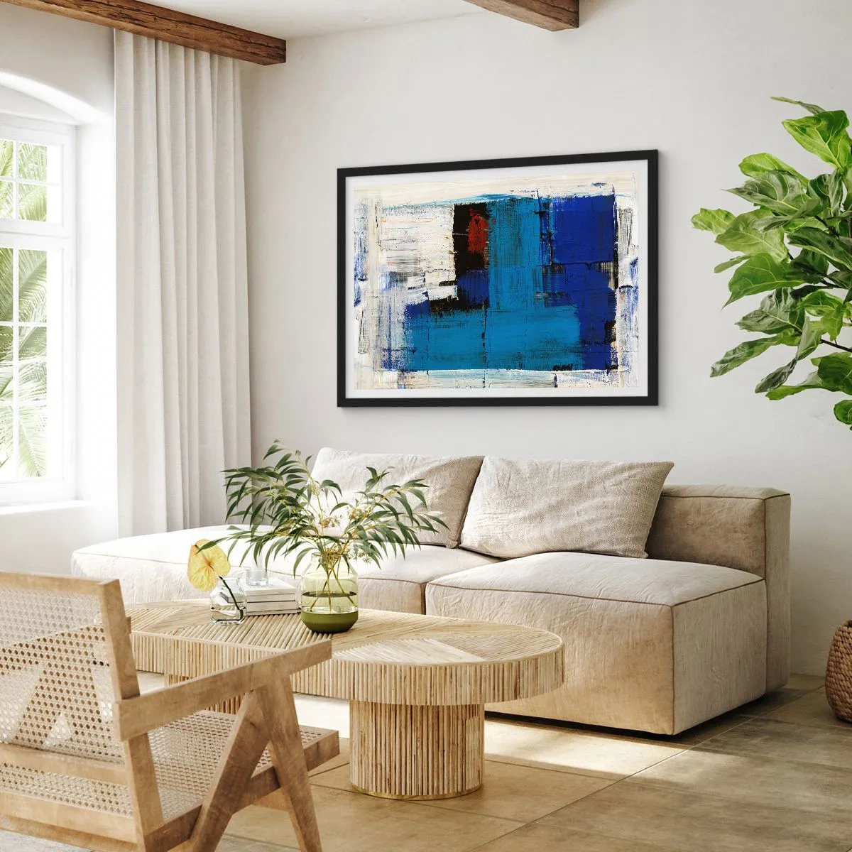 Affisch i svart ram - Det blåas hemlighet - 70x50 cm
