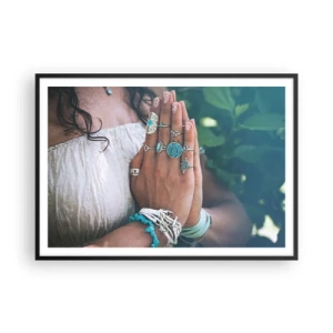 Affisch i svart ram - Välkommen till existensens centrum - 100x70 cm