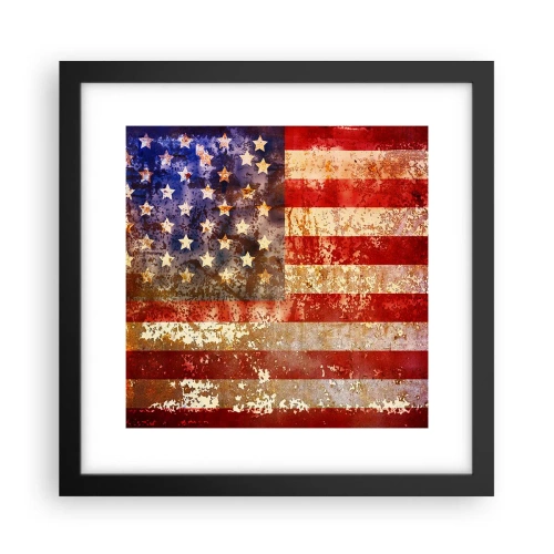 Affisch i svart ram - Äran är tidlös - 30x30 cm