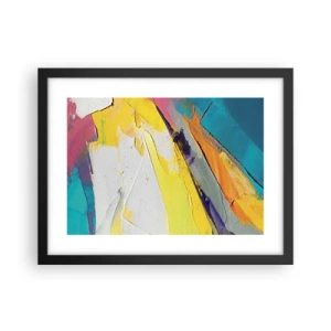 Affisch i svart ram - Världens anatomi - 40x30 cm