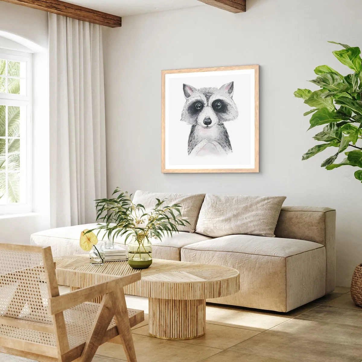 Affisch i ram av ljusek - En stund för känslor - 50x50 cm