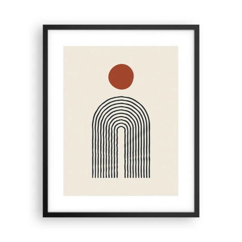 Affisch i svart ram - Formernas och färgernas magnetism - 40x50 cm