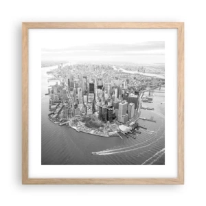 Affisch i ram av ljusek - Hur man inte älskar? - 40x40 cm