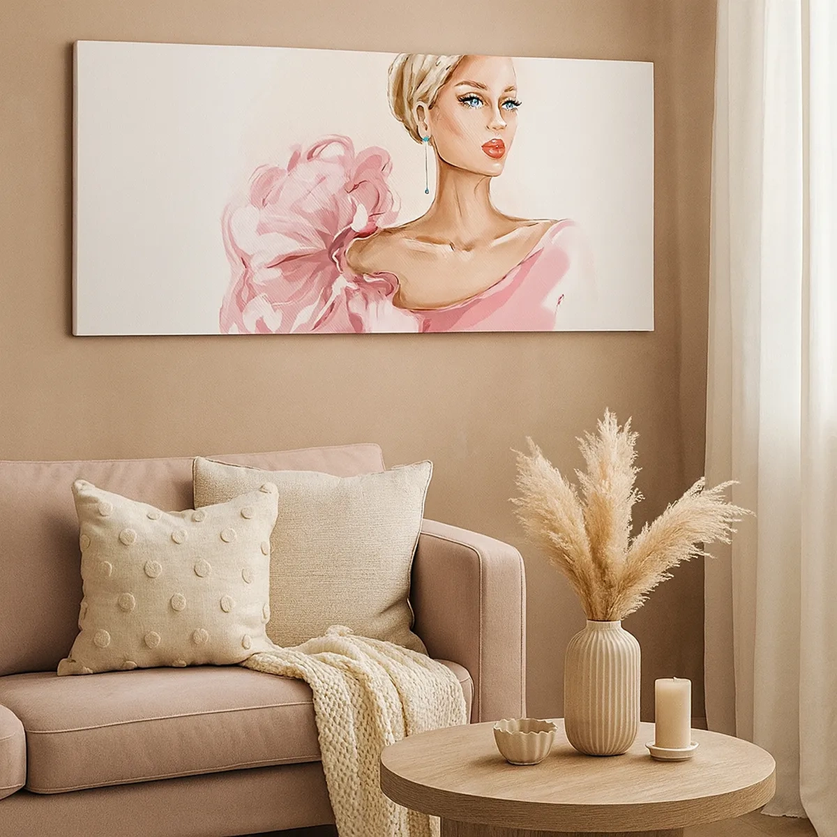 Canvastavla - Bild på duk - Som målad... - 30x30 cm