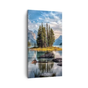 Canvastavla - Bild på duk - Vid stort och rent vatten - 45x80 cm