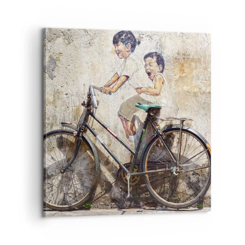 Canvastavla - Bild på duk - Sant eller falskt? - 60x60 cm