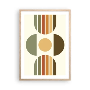 Affisch i ram av ljusek - I jordens färger - 50x70 cm