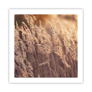 Affisch - Redo att välkomna hösten - 50x50 cm