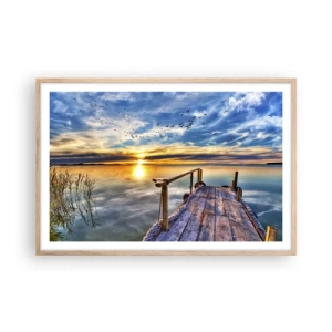 Affisch i ram av ljusek - Vinden lägger sig - 91x61 cm