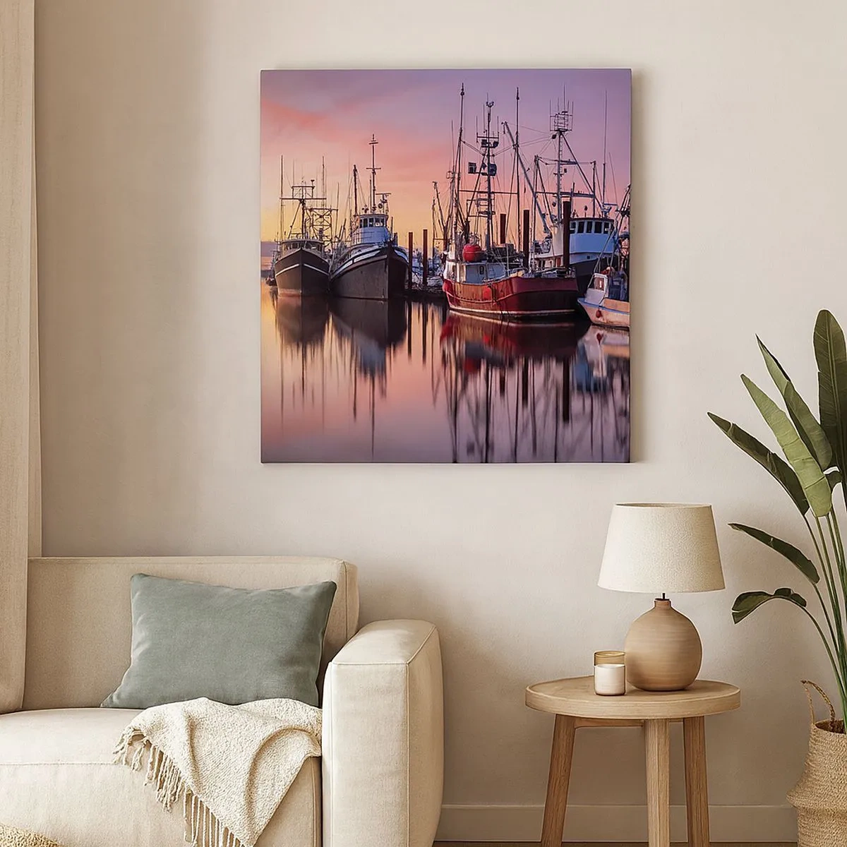 Canvastavla - Bild på duk - Inför nästa dag - 30x30 cm