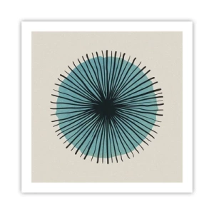 Affisch - Radier mot blått - 60x60 cm