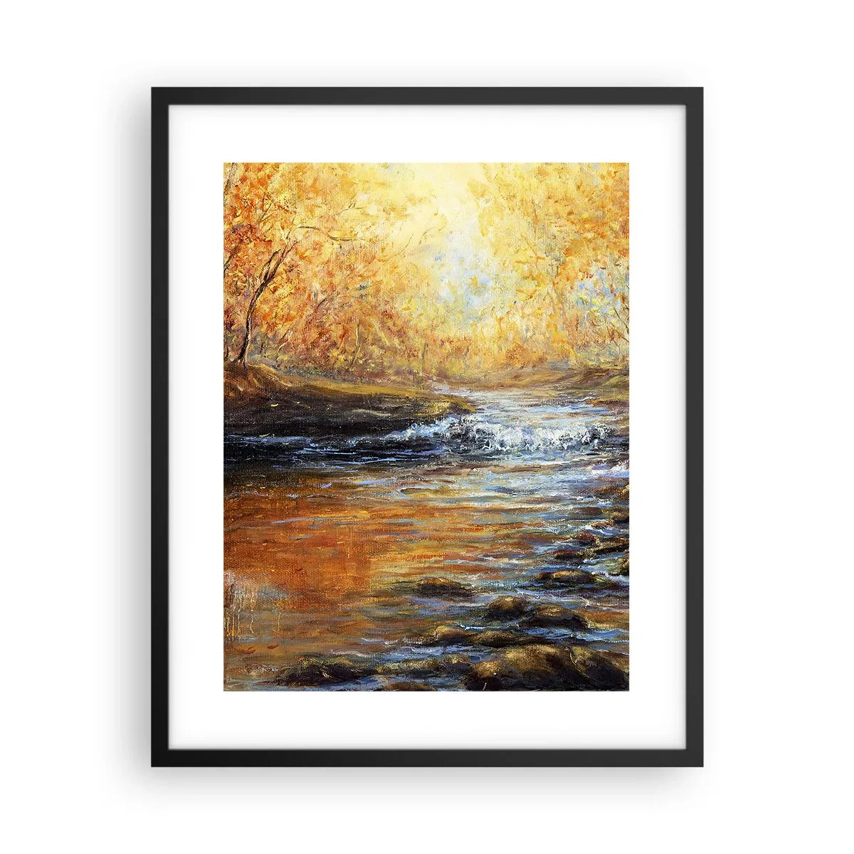 Affisch i svart ram - Gyllene bäck - 40x50 cm
