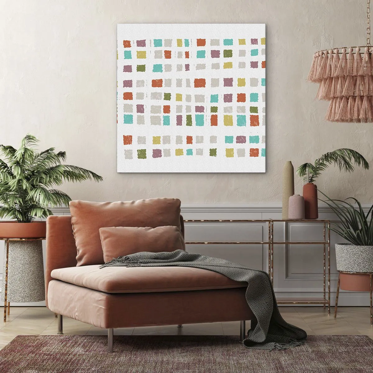 Canvastavla - Bild på duk - Ett okänt spel - 50x50 cm