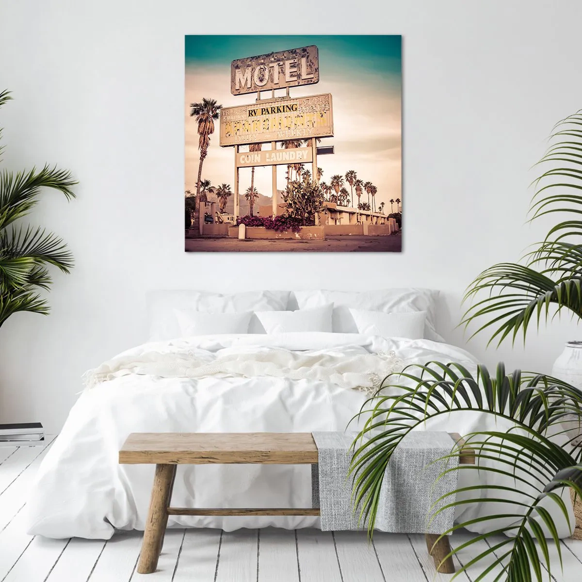 Canvastavla - Bild på duk - Här står tiden stilla - 70x70 cm