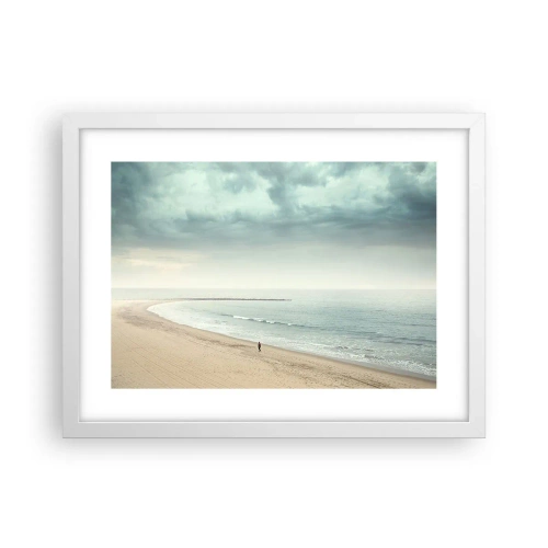 Affisch i vit ram - På jakt efter frid - 40x30 cm