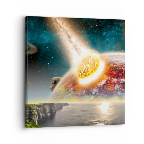 Canvastavla - Bild på duk - Rymddrama - 30x30 cm