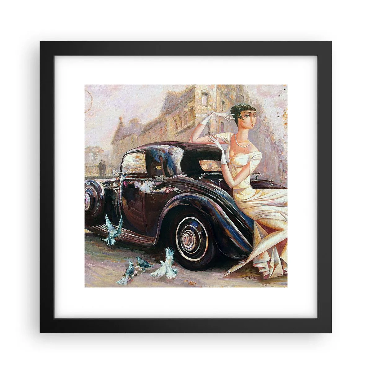 Affisch i svart ram - Elegans i retrostil - 30x30 cm