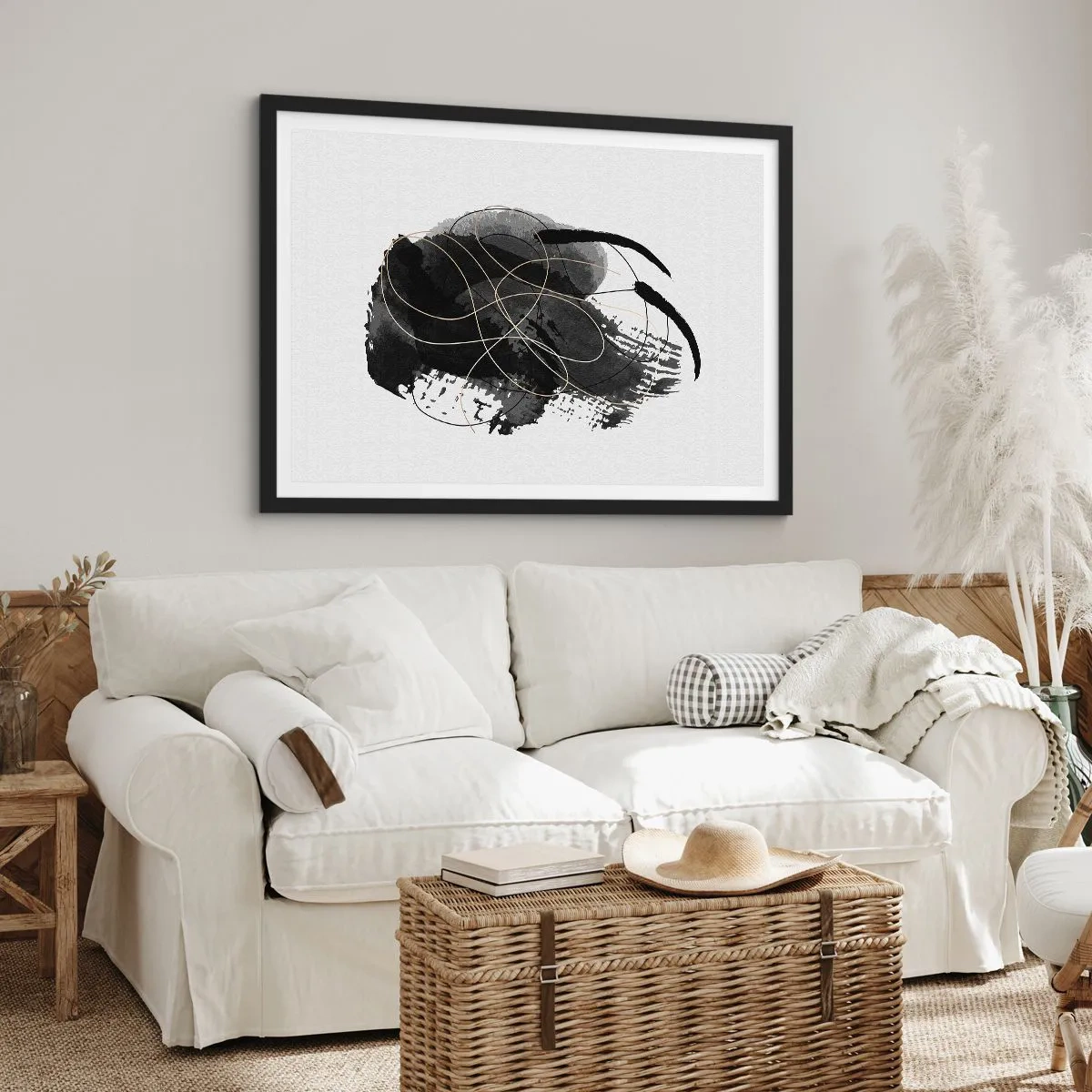 Affisch i svart ram - Uppkommen ur svärta - 50x40 cm